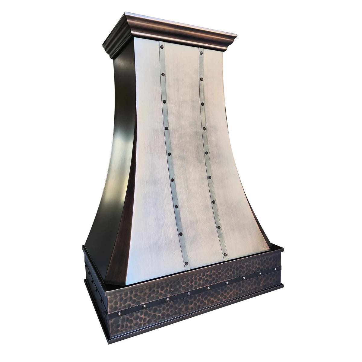 Fobest Copper Kitchen Hood with Light Hammered Apron FCP-172-Copper Range Hood-Fobest