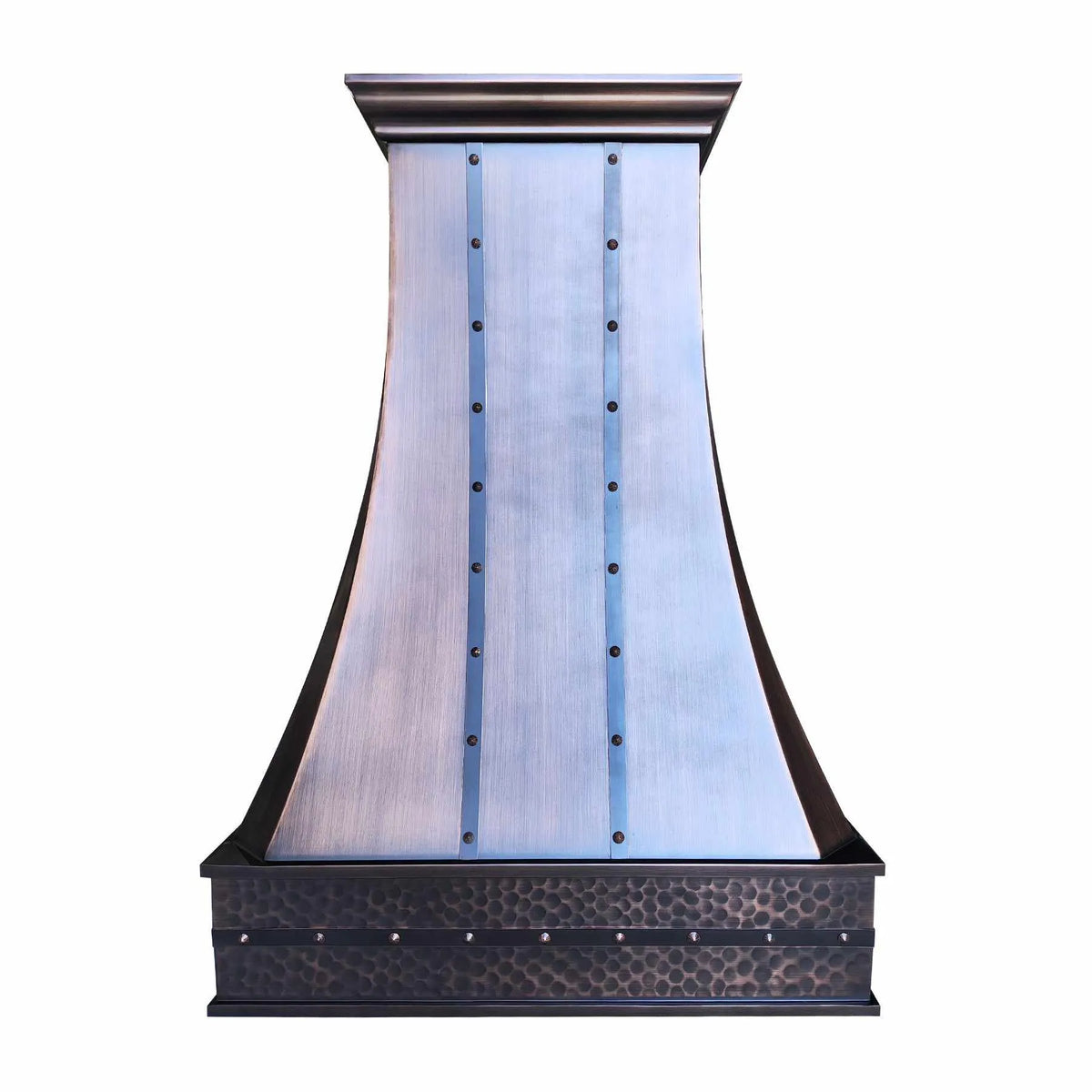 Fobest Copper Kitchen Hood with Light Hammered Apron FCP-172-Copper Range Hood-Fobest