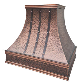 Fobest Copper Kitchen Range Hood with Light Hammered Texture FCP-246-Copper Range Hood-Fobest
