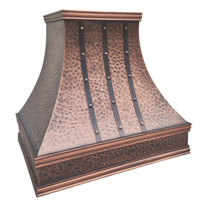 Fobest Copper Kitchen Range Hood with Light Hammered Texture FCP-246-Copper Range Hood-Fobest