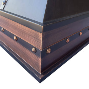 Fobest Copper Range Hood with Antique Copper Apron FCP-82-Copper Range Hood-Fobest