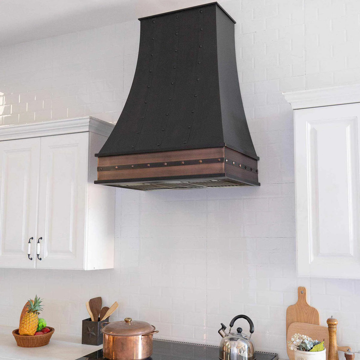 Fobest Copper Range Hood with Antique Copper Apron FCP-82-Copper Range Hood-Fobest