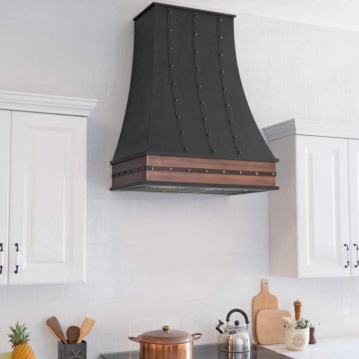 Fobest Copper Range Hood with Antique Copper Apron FCP-82-Copper Range Hood-Fobest