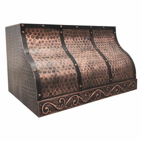 Fobest Copper Range Hood with Classic Pattern FCP-191-Copper Range Hood-Fobest