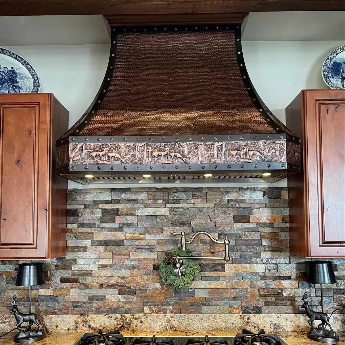 Fobest Copper Range Hood with Deer Pattern FCP-193-Copper Range Hood-Fobest