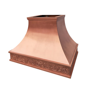 Fobest Copper Range Hood with Floral Band FCP-263-Copper Range Hood-Fobest