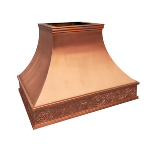 Fobest Copper Range Hood with Floral Band FCP-263-Copper Range Hood-Fobest