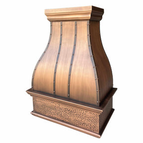 Fobest Copper Range Hood with Hammered Bottom Apron FCP-44-Copper Range Hood-Fobest