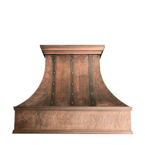 Fobest Copper Range Hood with Handmade Apron Finish FCP-42-Copper Range Hood-Fobest