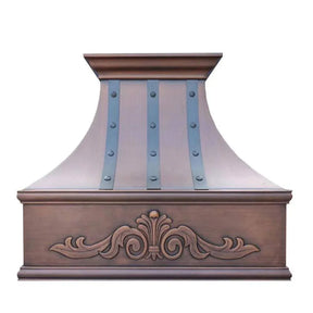 Fobest Copper Range Hood with Handmade Apron Finish FCP-42-Copper Range Hood-Fobest