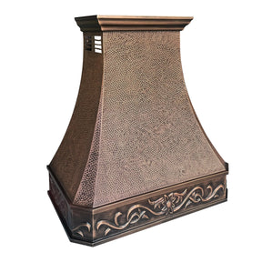 Fobest Copper Range Hood with Handmade Apron Motif FCP-4-Copper Range Hood-Fobest