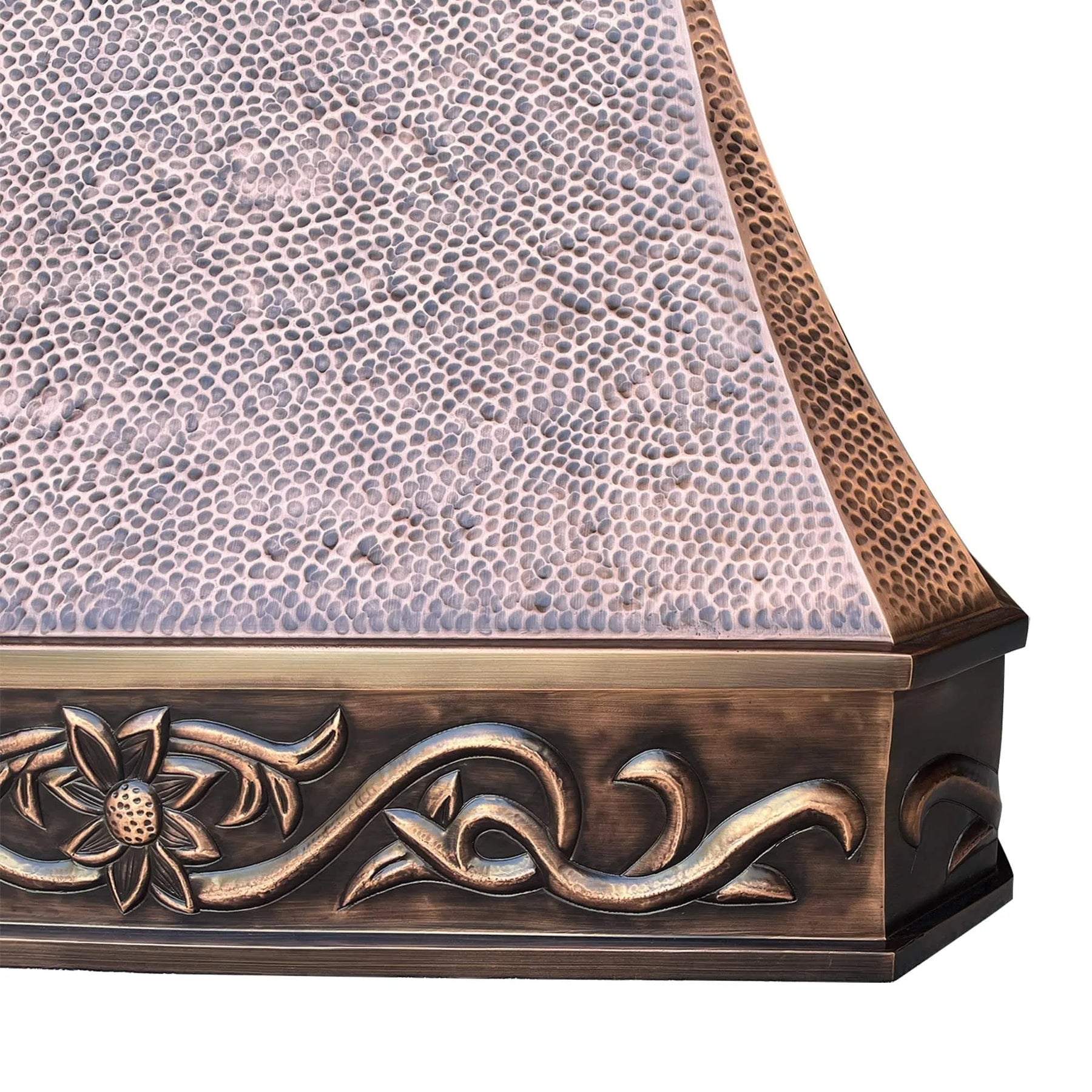 Fobest Copper Range Hood with Handmade Apron Motif FCP-4-Copper Range Hood-Fobest