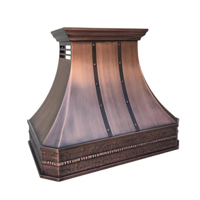 Fobest Copper Range Hood with Rustic Apron FCP-211-Copper Range Hood-Fobest