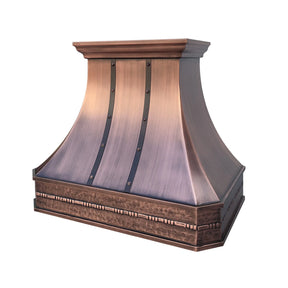 Fobest Copper Range Hood with Rustic Apron FCP-211-Copper Range Hood-Fobest