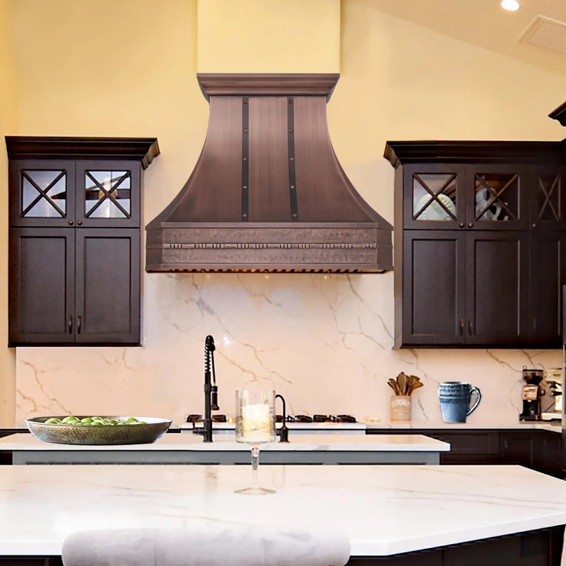 Fobest Copper Range Hood with Rustic Apron FCP-211-Copper Range Hood-Fobest