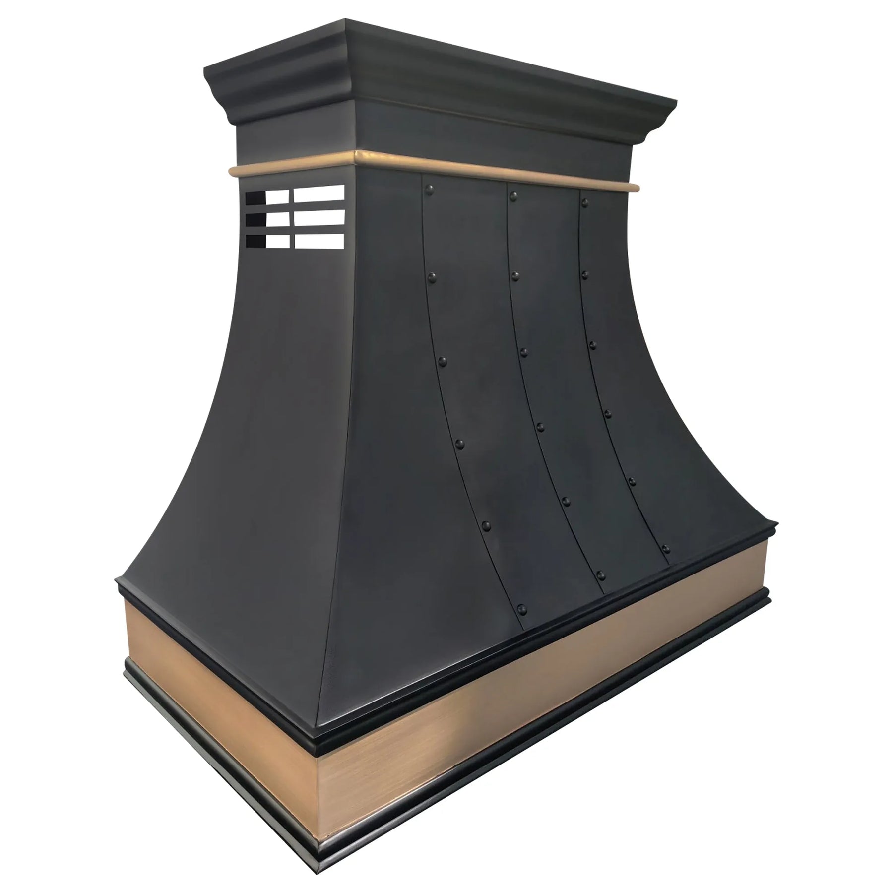 Fobest Copper Range Hood with brass apron FCP-132-Copper Range Hood-Fobest