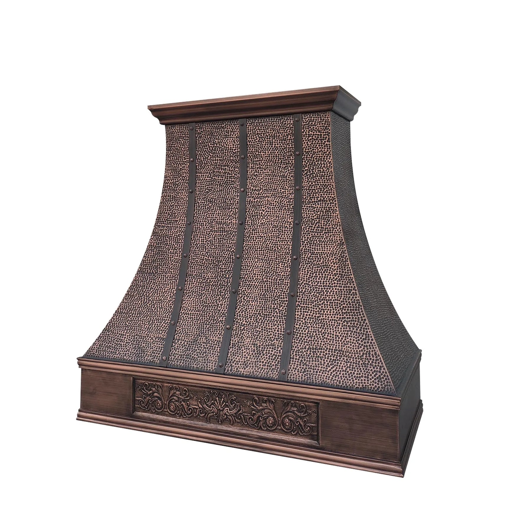 Fobest Copper Stove Vent Hood with Hammered Texture FCP-245-Copper Range Hood-Fobest