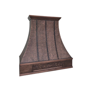 Fobest Copper Stove Vent Hood with Hammered Texture FCP-245-Copper Range Hood-Fobest