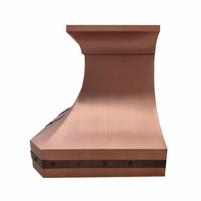 Fobest Copper Vent Hood with Two Copper Belts FCP-177-Copper Range Hood-Fobest