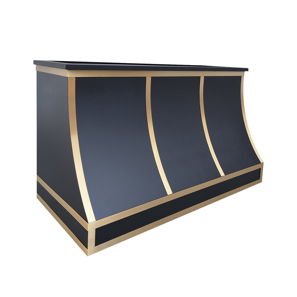 Fobest Curved Black Range Hood with Wide Profile Design FSS-388-Stainless Steel Range Hood-Fobest