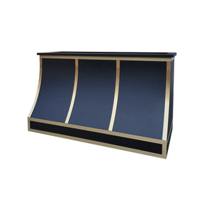 Fobest Curved Black Range Hood with Wide Profile Design FSS-388-Stainless Steel Range Hood-Fobest