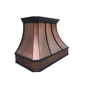 Fobest Curved Copper Range Hood with Hammered Apron Detail FCP-252-Copper Range Hood-Fobest