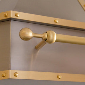 Fobest Curved Stainless Steel Custom Range Hood with Brass Accent FSS-66-Stainless Steel Range Hood-Fobest
