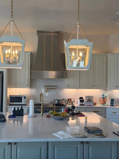 Fobest Curved Stainless Steel Custom Range Hood with Brass Accent FSS-66-Stainless Steel Range Hood-Fobest