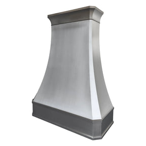 Fobest Curved Stainless Steel Custom Range Hood with Classic Crown FSS-64-Stainless Steel Range Hood-Fobest