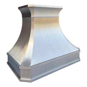 Fobest Curved Stainless Steel Custom Range Hood with Classic Crown FSS-64-Stainless Steel Range Hood-Fobest