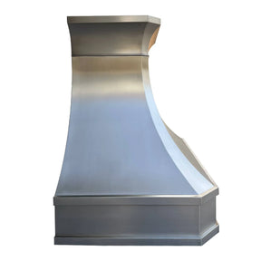 Fobest Curved Stainless Steel Custom Range Hood with Classic Crown FSS-64-Stainless Steel Range Hood-Fobest