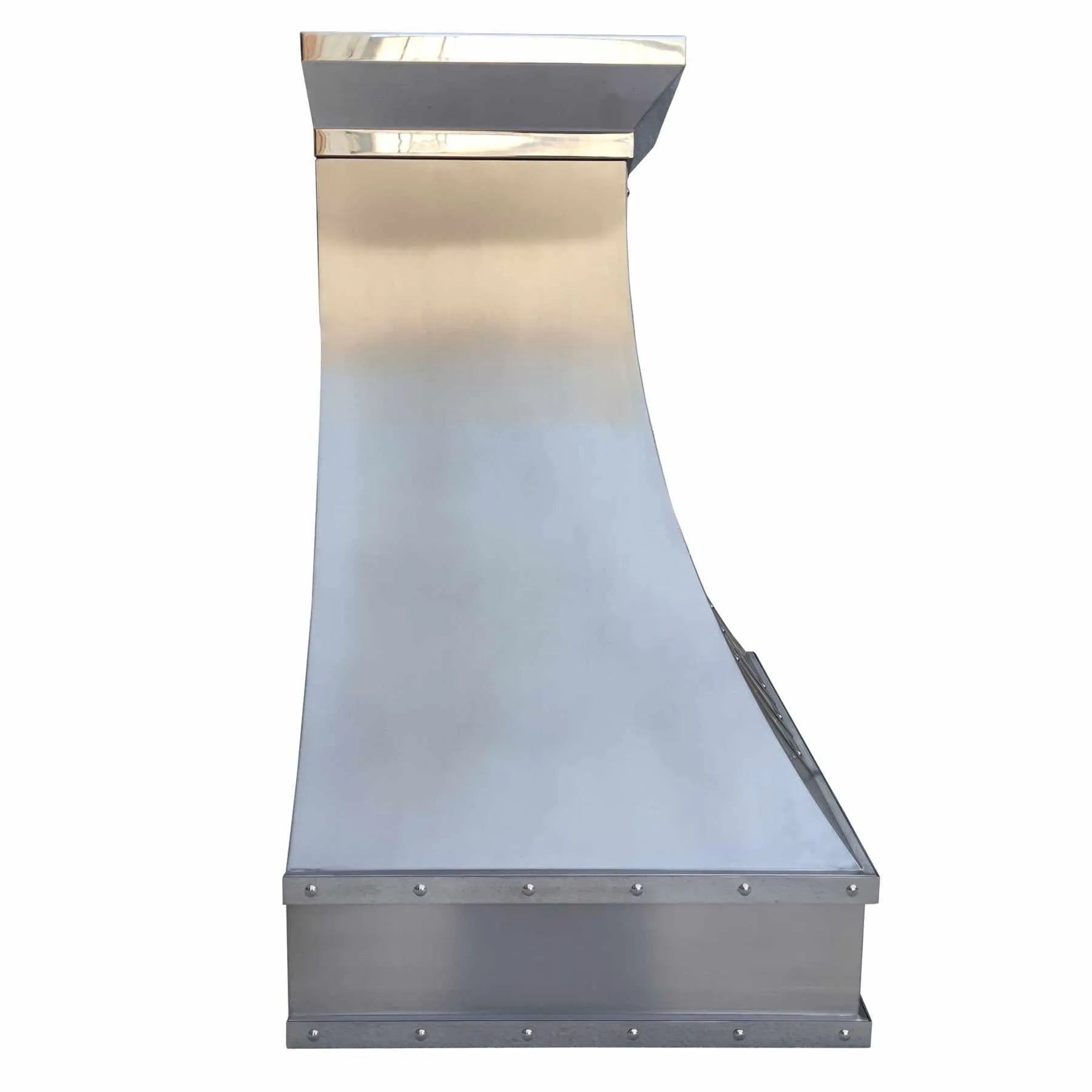 Fobest Curved Stainless Steel Custom Range Hood with Mirror Straps FSS-35-Stainless Steel Range Hood-Fobest