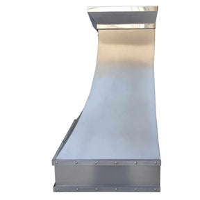 Fobest Curved Stainless Steel Custom Range Hood with Mirror Straps FSS-35-Stainless Steel Range Hood-Fobest