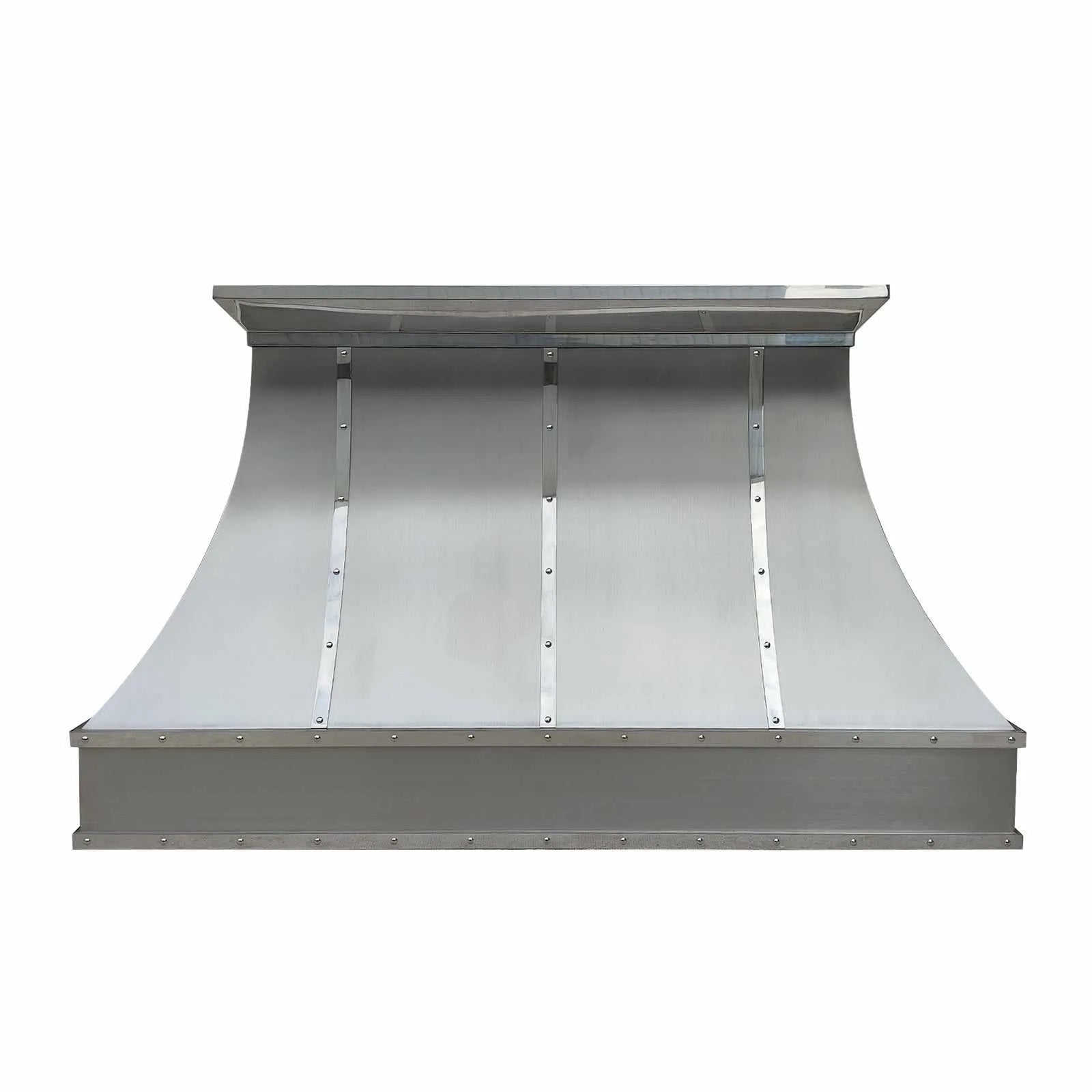 Fobest Curved Stainless Steel Custom Range Hood with Mirror Straps FSS-35-Stainless Steel Range Hood-Fobest