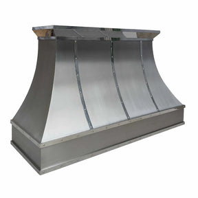 Fobest Curved Stainless Steel Custom Range Hood with Mirror Straps FSS-35-Stainless Steel Range Hood-Fobest