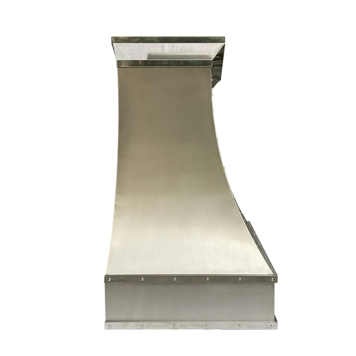 Fobest Curved Stainless Steel Custom Range Hood with Mirror Straps FSS-35-Stainless Steel Range Hood-Fobest