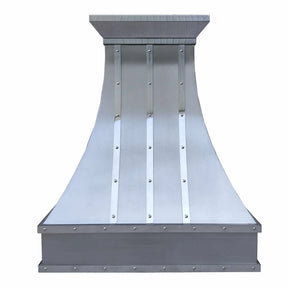 Fobest Curved Stainless Steel Custom Range Hood with Mirror Straps FSS-35-Stainless Steel Range Hood-Fobest