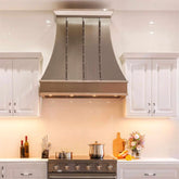 Fobest Curved Stainless Steel Custom Range Hood with Mirror Straps FSS-35-Stainless Steel Range Hood-Fobest