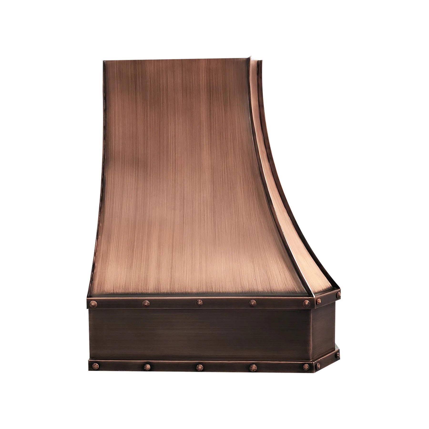 Fobest Custom Antique Copper Range Hood with Apron Pattern FCP-131-Copper Range Hood-Fobest