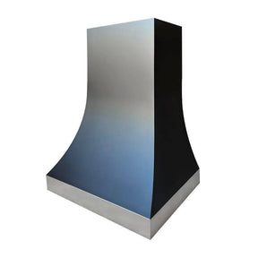 Fobest Custom Black Range Hood Stainless Steel with Band FSS-81-Stainless Steel Range Hood-Fobest