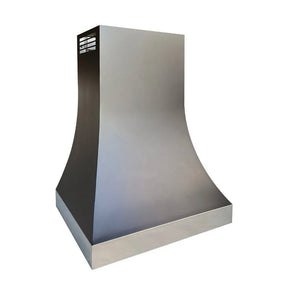 Fobest Custom Black Range Hood Stainless Steel with Band FSS-81-Stainless Steel Range Hood-Fobest