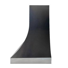 Fobest Custom Black Range Hood Stainless Steel with Band FSS-81-Stainless Steel Range Hood-Fobest