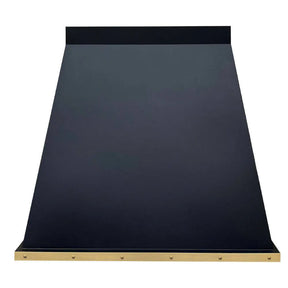 Fobest Custom Black Stainless Steel Range Hood with Brass Bottom FSS-67-Stainless Steel Range Hood-Fobest