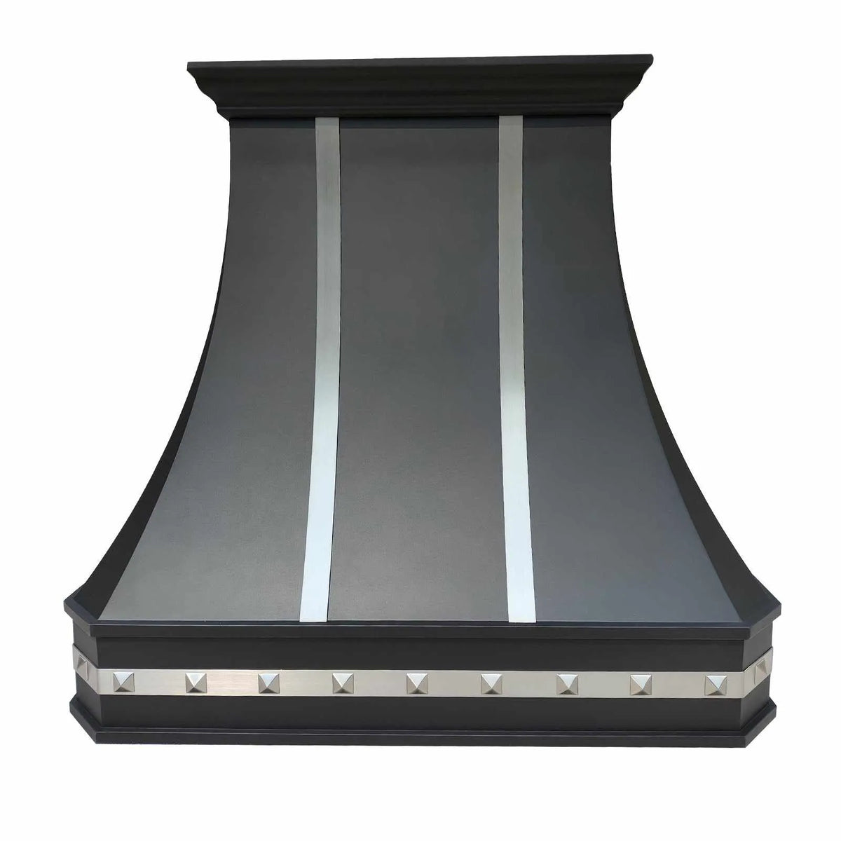 Fobest Custom Black Stainless Steel Range Hood with square rivets FSS-185-Stainless Steel Range Hood-Fobest