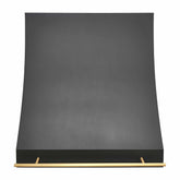 Fobest Custom Black Stove Hood with Brass Pot Rail FSS-227-Stainless Steel Range Hood-Fobest