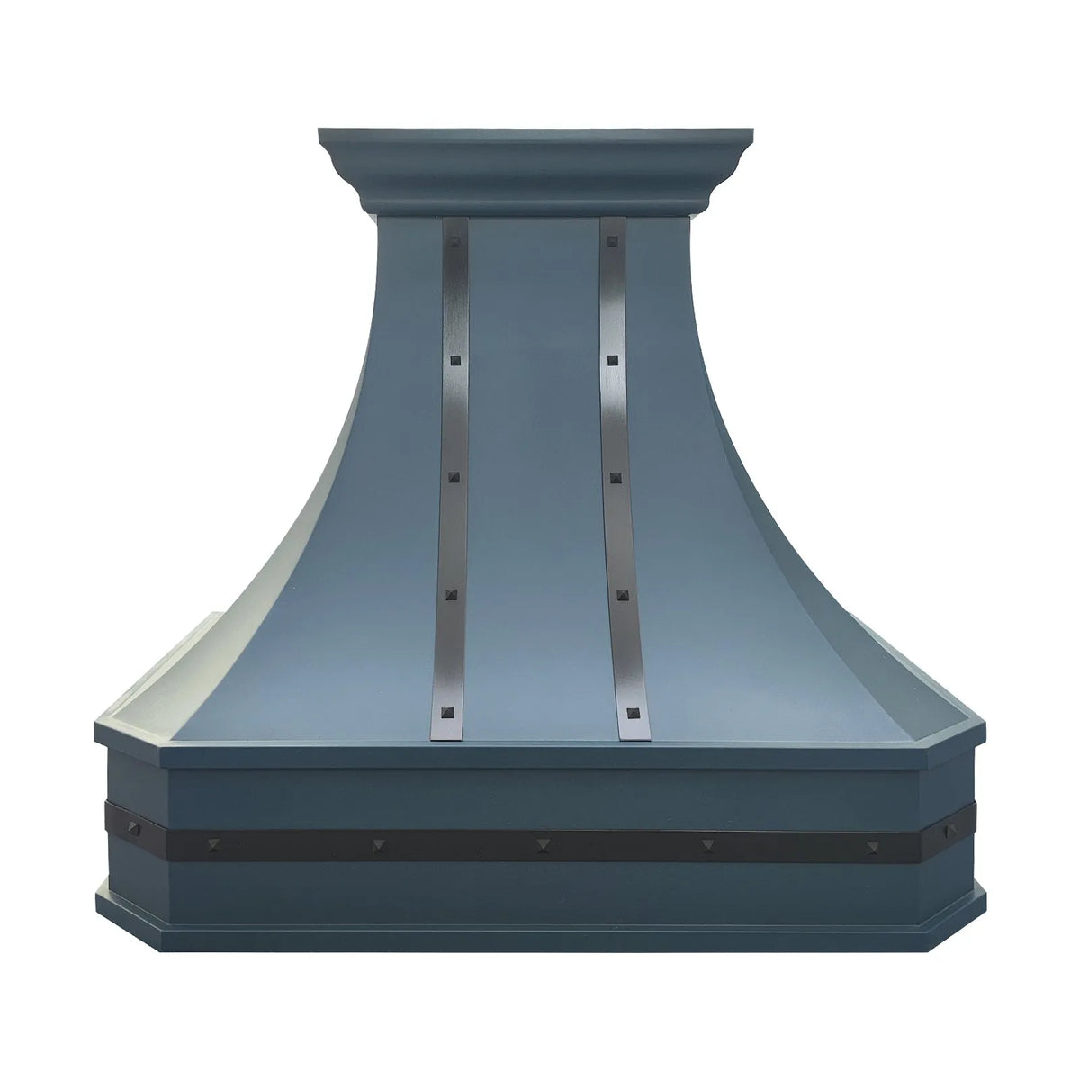 Fobest Custom Blue Range Hood with Straps FSS-422-Stainless Steel Range Hood-Fobest