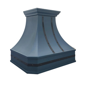 Fobest Custom Blue Range Hood with Straps FSS-422-Stainless Steel Range Hood-Fobest