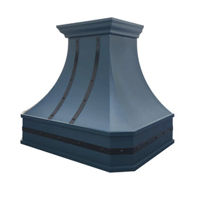 Fobest Custom Blue Range Hood with Straps FSS-422-Stainless Steel Range Hood-Fobest