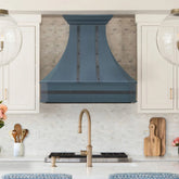 Fobest Custom Blue Range Hood with Straps FSS-422-Stainless Steel Range Hood-Fobest