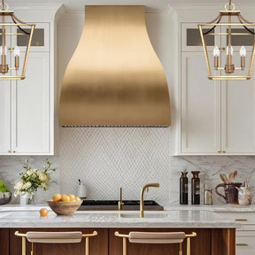 Fobest Custom Brass Kitchen Hood with Bell Shape FSS-364-Stainless Steel Range Hood-Fobest